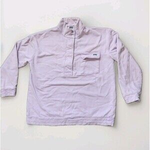 AFC Everyday Pullover Sweater Snap Closure Henley Pocket Purple Thick Sz L GUC